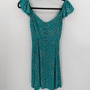 BILLABONG Floral Ruffle Sleeve Mini Dress